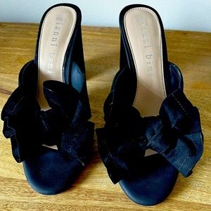 Keily Suede Bow Block Heel Sandal